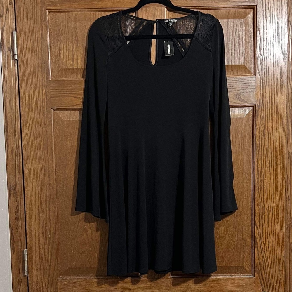 Express black long sleeve dress
